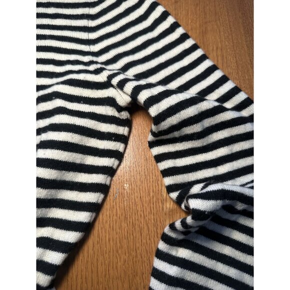 Black & White Striped Wool Cashmere Long-Sleeve Bodycon Dress Size Small – Fitte - Picture 9 of 9